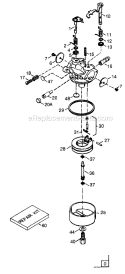 Page A Diagram and Parts List for 1212-0  Briggs and Stratton Pressure Washer